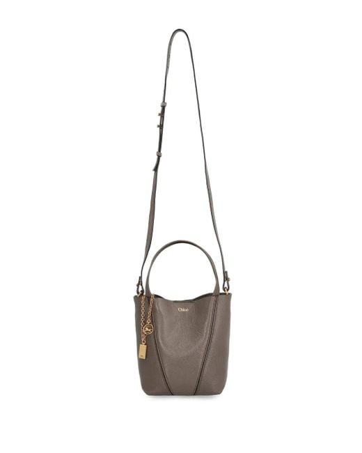 Borsa Tote Spin Piccola di Chloé in Brown