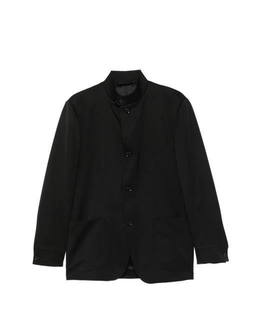 Lardini Black Blazer À Boutonnière for men