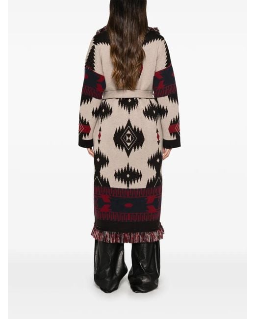 Alanui White Fringe-Trim Coat