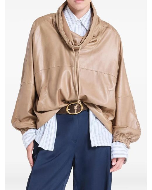 Jersey Con Capucha Y Cordones Twp de color Brown