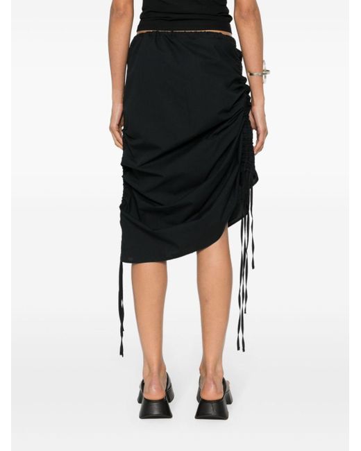 Baserange Black Pictorial Cotton Skirt