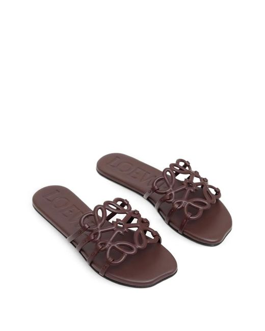 Loewe White Cut-Out Strap Sandals