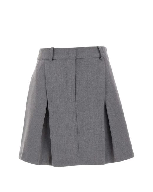 Kaos Gray Darted-Front Skirt