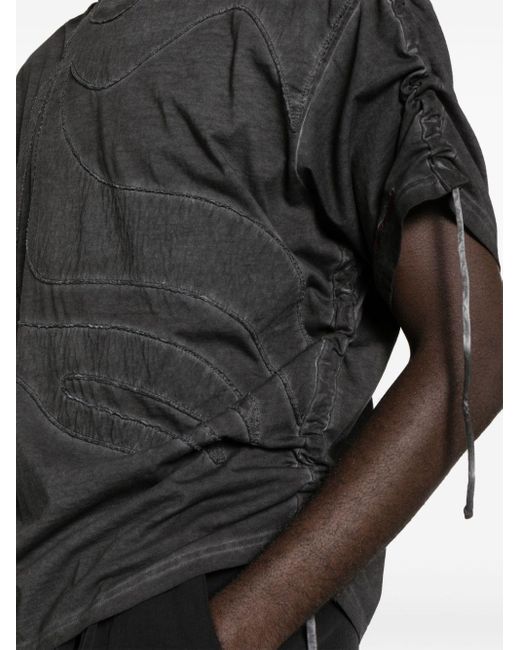 AV VATTEV Gray Drop-shoulder Cotton T-shirt for men
