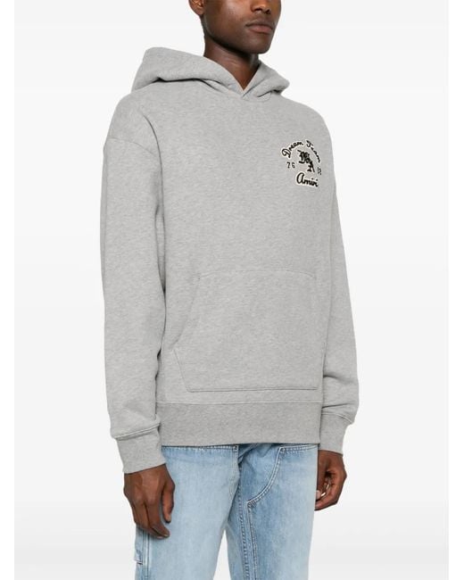 Amiri Gray Dream Team Cotton Hoodie for men