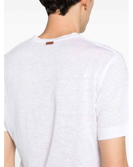 T-shirt à effet de transparence Zegna pour homme en coloris White