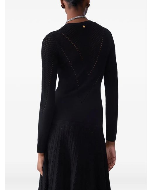 Liu Jo Black Knit Midi Dress