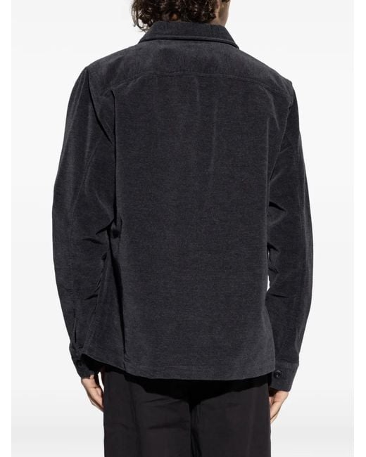AllSaints Blue Hawker Pocket Button Shirt for men