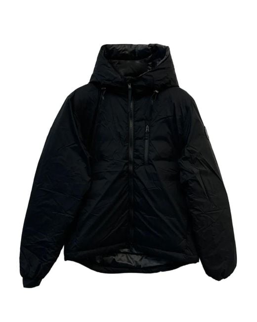 Canada Goose Black Lodge Label Hooded Jacket for men
