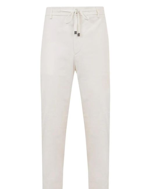 Peserico White Gabardine Trousers for men