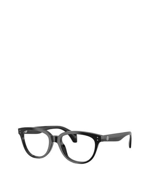 Moncler Black Oval-Frame Glasses