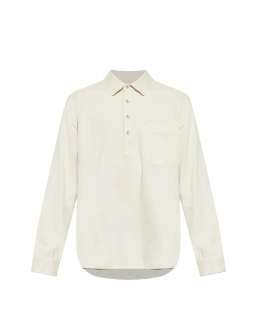 Rag & Bone White Chest-Pocket Polo Shirt for men
