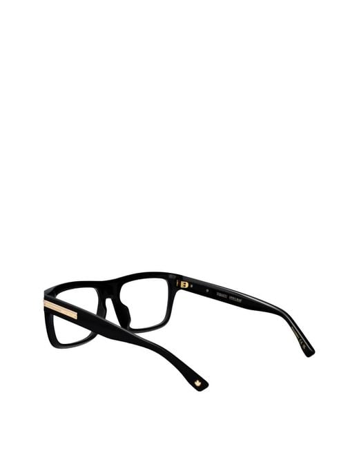 DSquared² Brille Mit Eckigem Gestell in Black für Herren