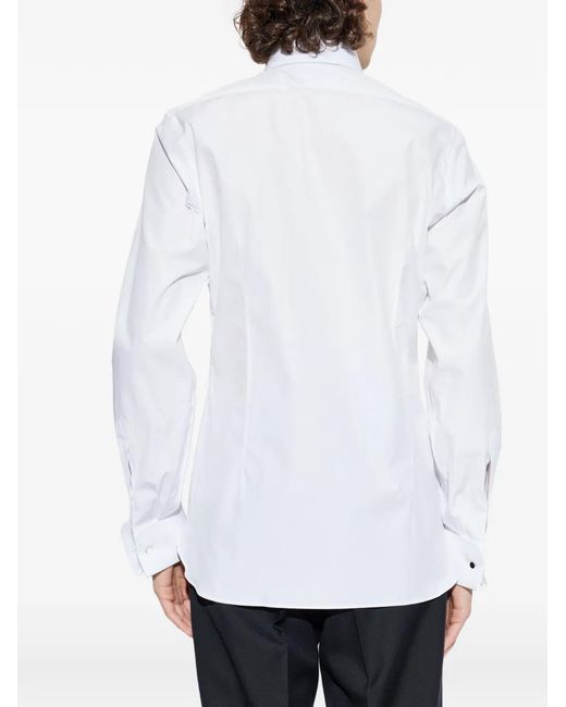 Tom Ford White Pleated Shirt for men