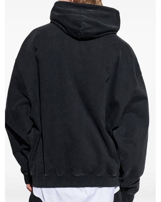 Vetements Blue Long-Detail Zip-Fastening Hoodie for men
