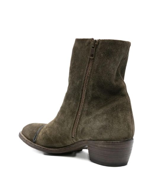 shotof Brown 50Mm Zip-Detail Cap-Toe Boots