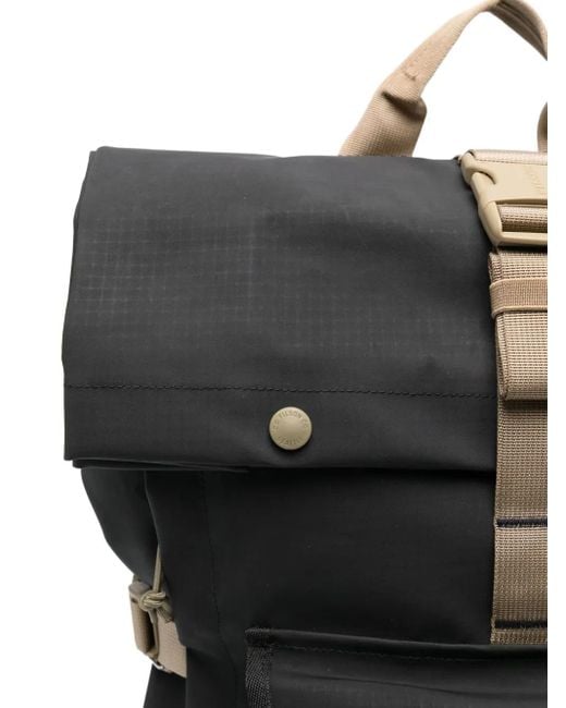 Filson Black Scout Roll-Top Buckle Backpack