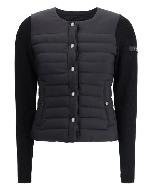Tatras Black Quilted Ribbed-Sleeves Puffer Jacket