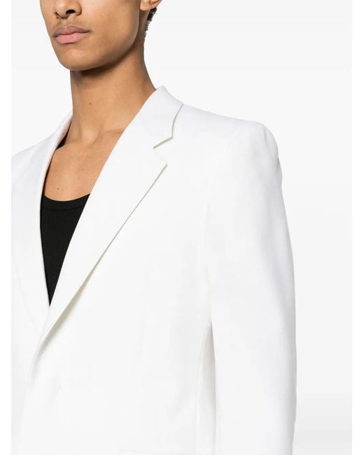 Givenchy White Notched-Lapel Blazer for men
