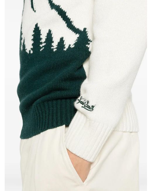 Mc2 Saint Barth Blue Bombardino Mountain-Graphic Sweater for men