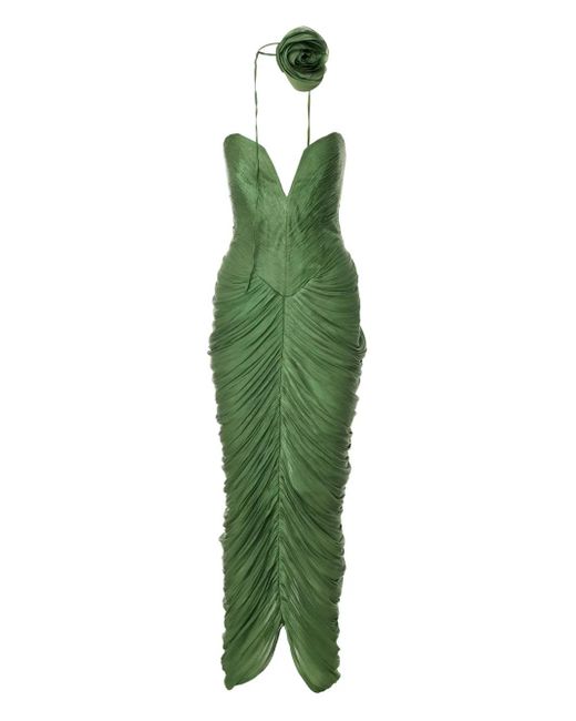 Ana Radu Gedrapeerde Mini-Jurk in het Green