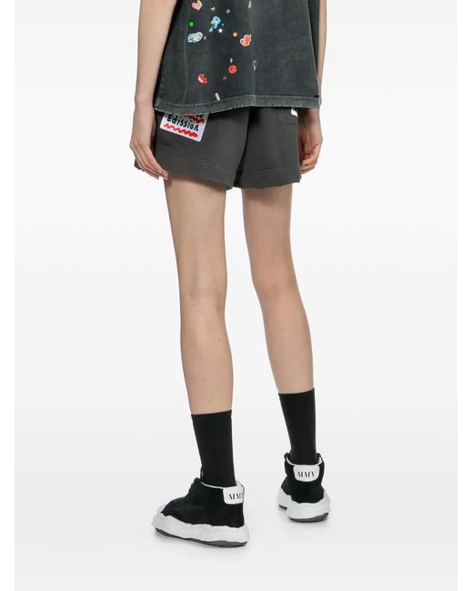 Maison Mihara Yasuhiro Black Kids Sticker Distressed Embellished T-Shirt