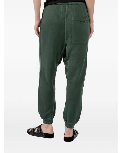 Freecity Green Drawstring Logo-Print Trousers