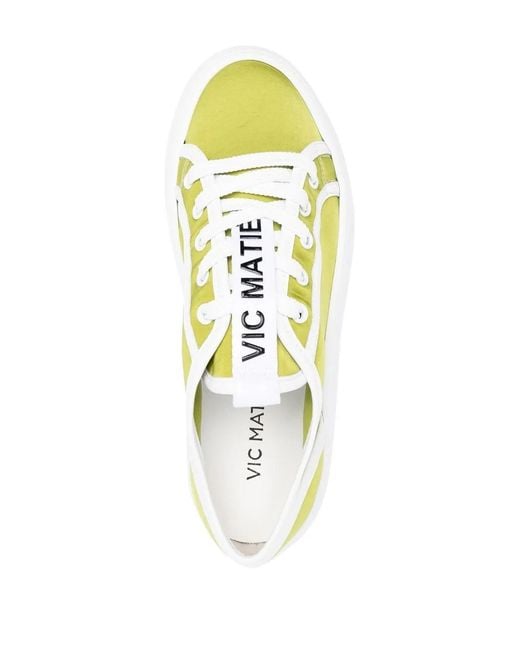 Vic Matié Yellow Platform Leather Sneakers