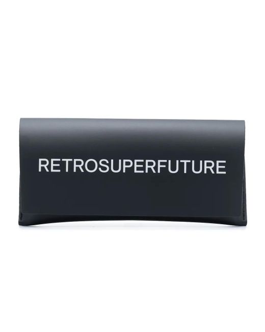 Retrosuperfuture Gray Tempio Geometric-Frame Sunglasses