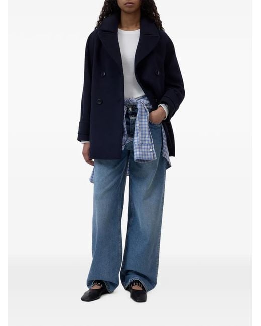 Closed Blue Caban Double-Breasted Jacket