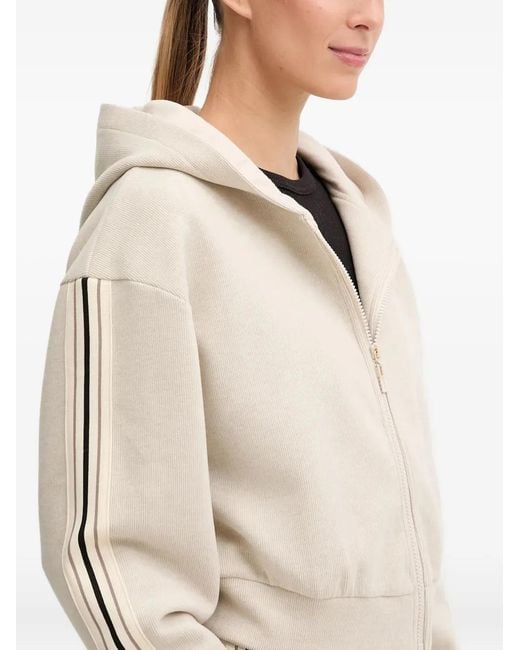 Guess Natural Striped-Sleeve Hooded Hoodie