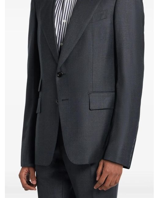 Tom Ford Black Single-Breasted Suit for men