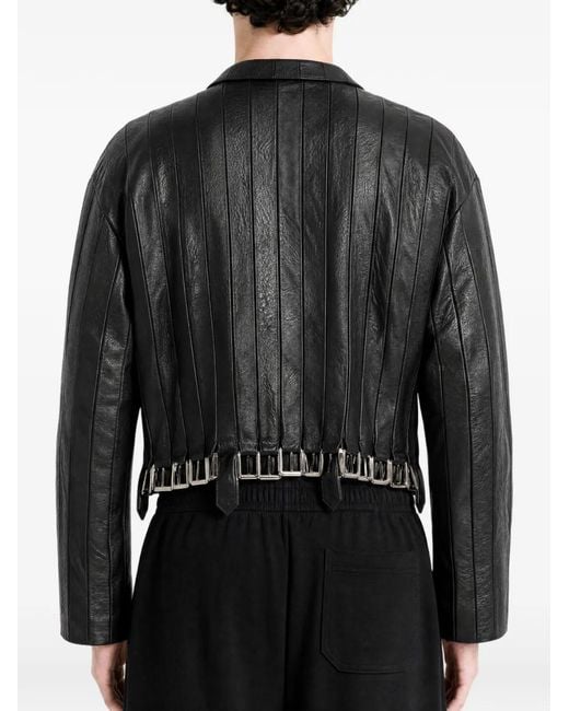 Enfants Riches Deprimes Gray Buckles Leather Jacket for men