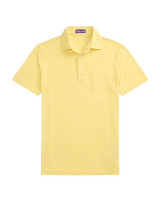 Ralph Lauren Yellow Pocket-Detail Polo Shirt for men