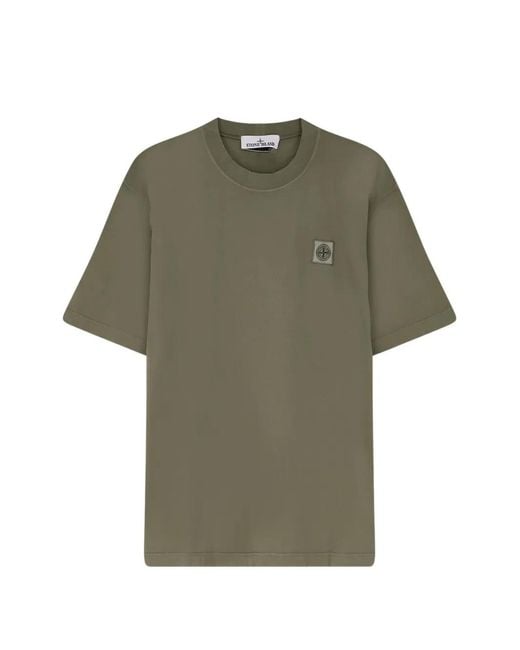 Stone Island Green Organic Cotton T-Shirt for men