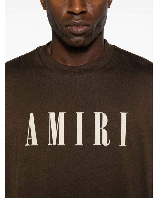 Camiseta con logo Amiri de hombre de color Brown