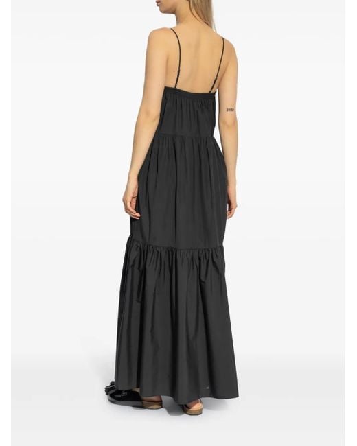 Rag & Bone Black Saige Poplin-Texture Cotton Dress