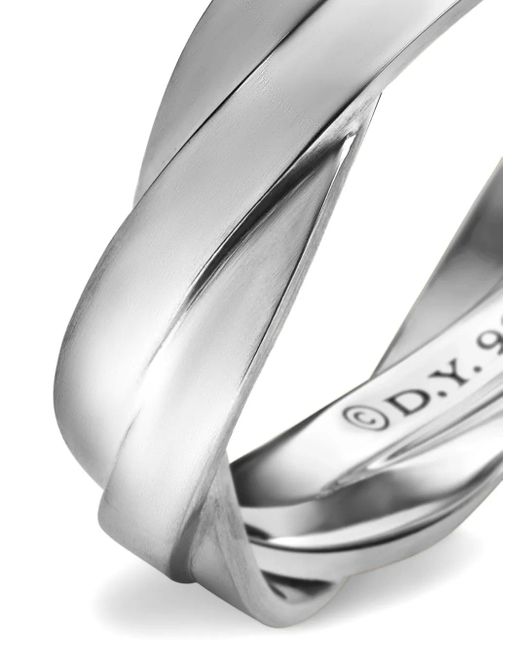 David Yurman White Sterling Dy Helios Band Ring (6Mm) for men