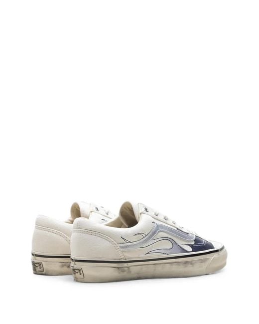 Vans White Premium Old Skool 36 Flames Lace-Up Sneakers for men