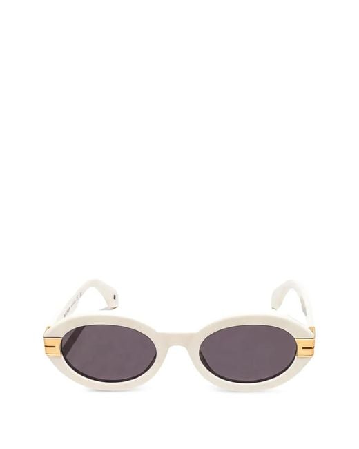 Palm Angels White Oval-Frame Sunglasses