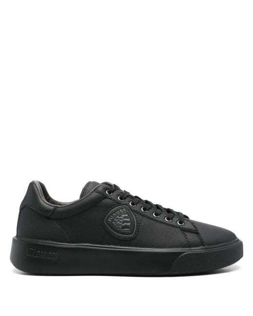 Blauer Lea Buck Sneakers in Black für Herren