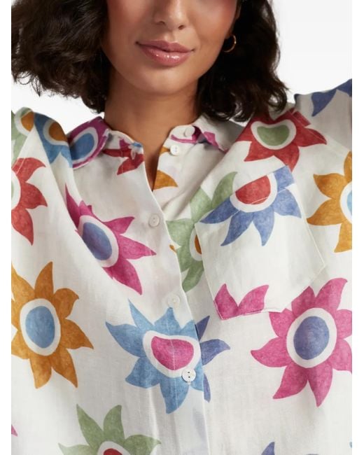 Chinti & Parker White Printed Shirt
