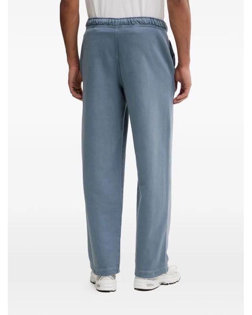 Guess Blue Logo-Print Drawstring Track Pants for men