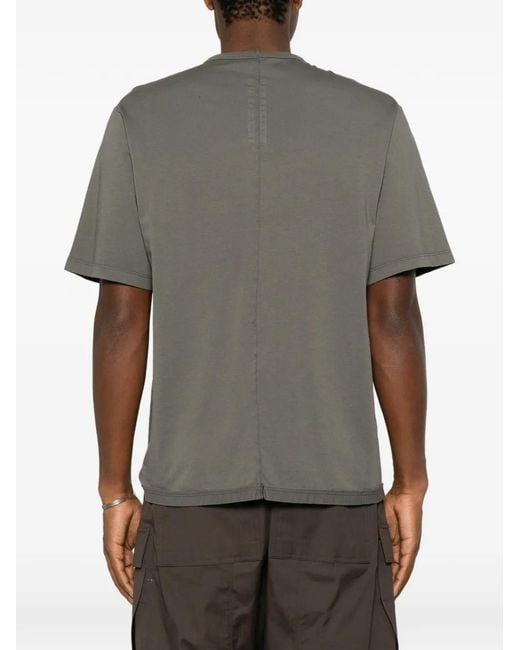 Rick Owens Gray Brad Exposed-Seam T-Shirt for men