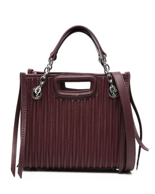 Bolso shopper acolchado Maje de color Purple