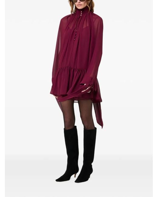 Nicholas Red Ruffled Mini Dress