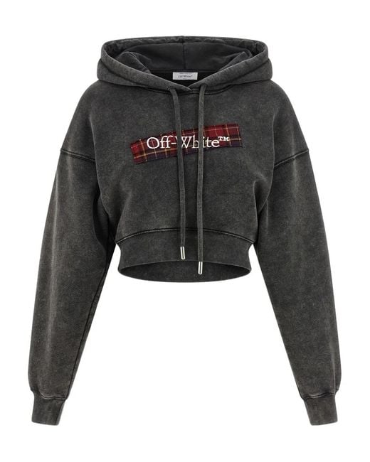 Off-White c/o Virgil Abloh Black Check Flan Bookish' Hoodie