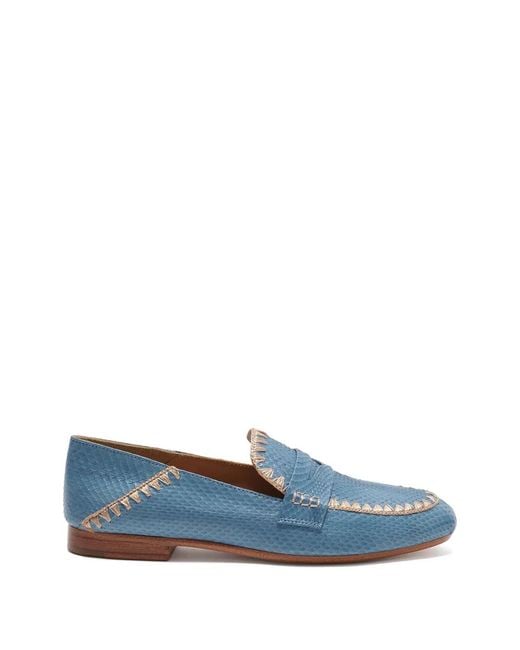 Maliparmi Blue Crochet Loafers