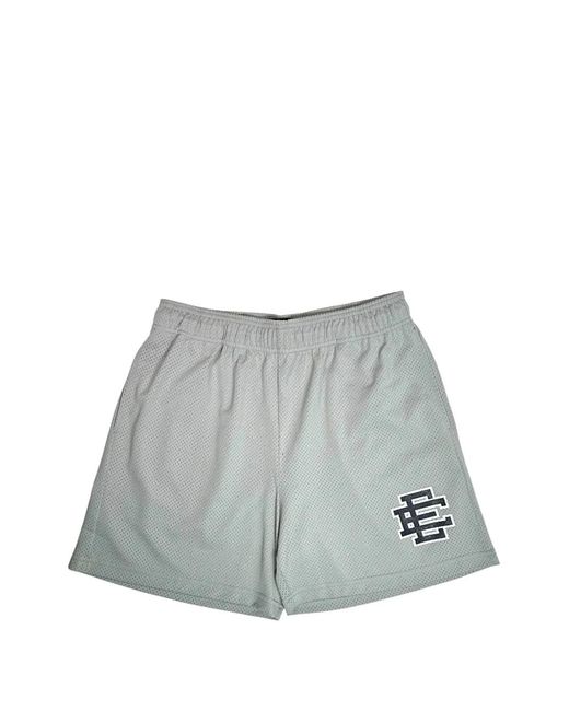 Eric Emanuel Gray Logo-Print Track Shorts for men