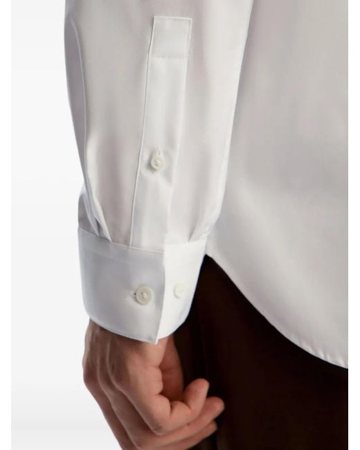 12 STOREEZ White Button Wrinkle-Resistant Cotton Shirt for men